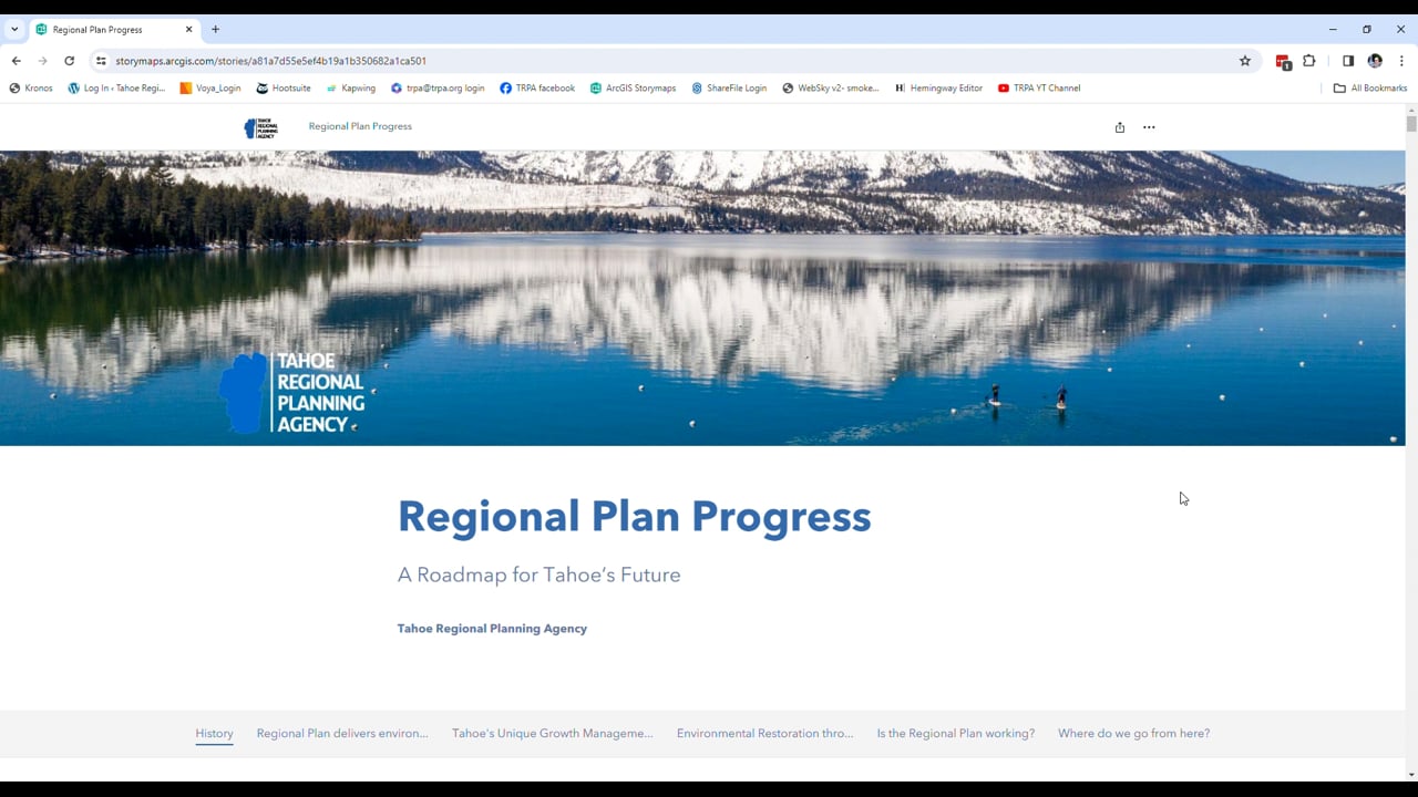 Regional Plan Progress Storymap recording 12/20/23