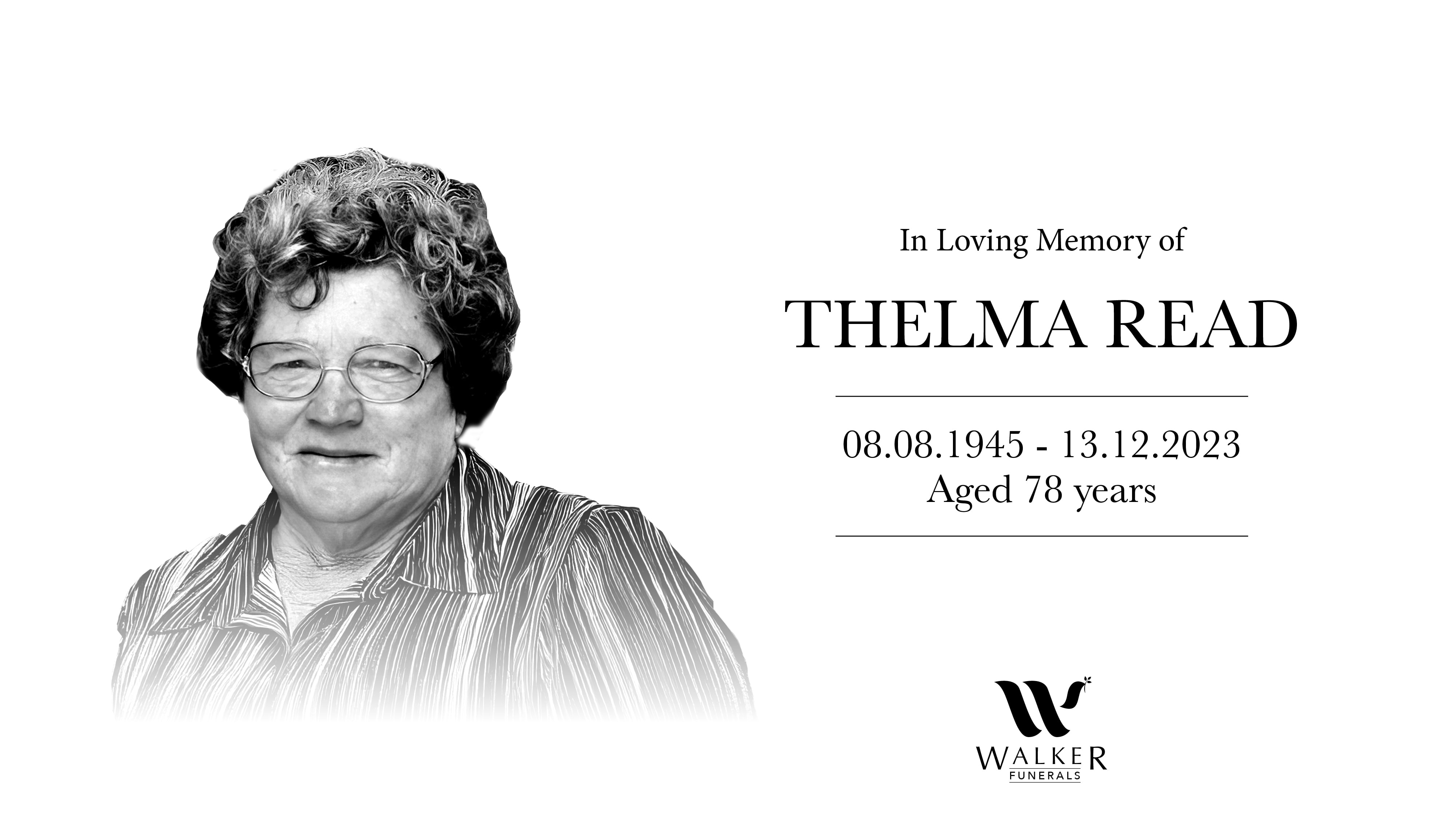 Robert B Walker Funerals - Thelma Read On Vimeo