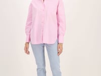 Oversized pink blouse with chest pocket