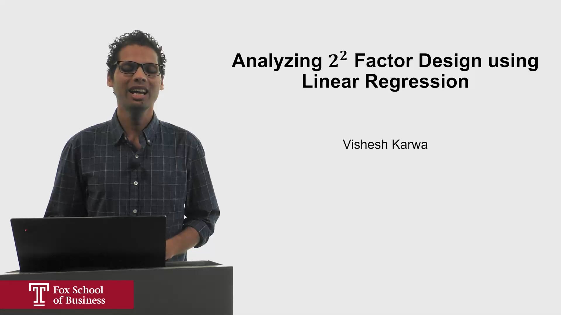 Analyzing Two Factor Designs Using Linear Regression