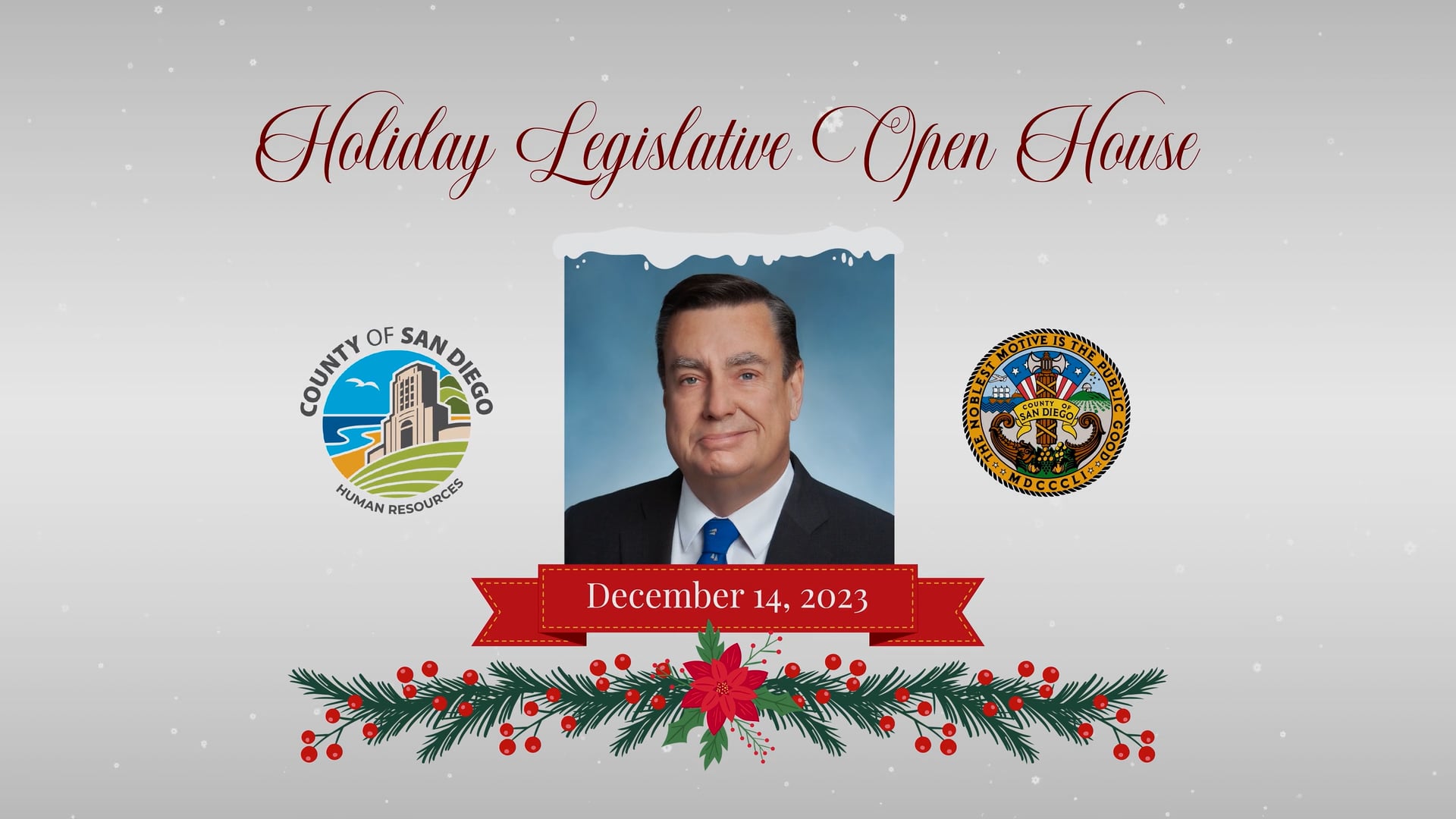 [Sup. Joel Anderson] Holiday Legislative Open House