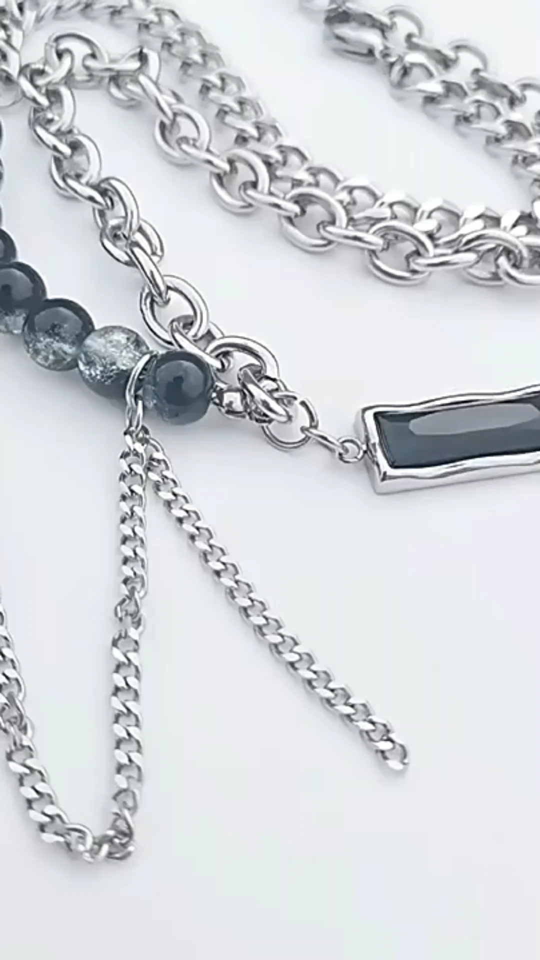 stone and chain necklace EN513 – ELNERO
