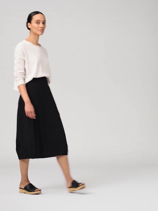 Eileen Fisher Try-On: Stretchy Pants, Midi Skirt, Boxy Blouse