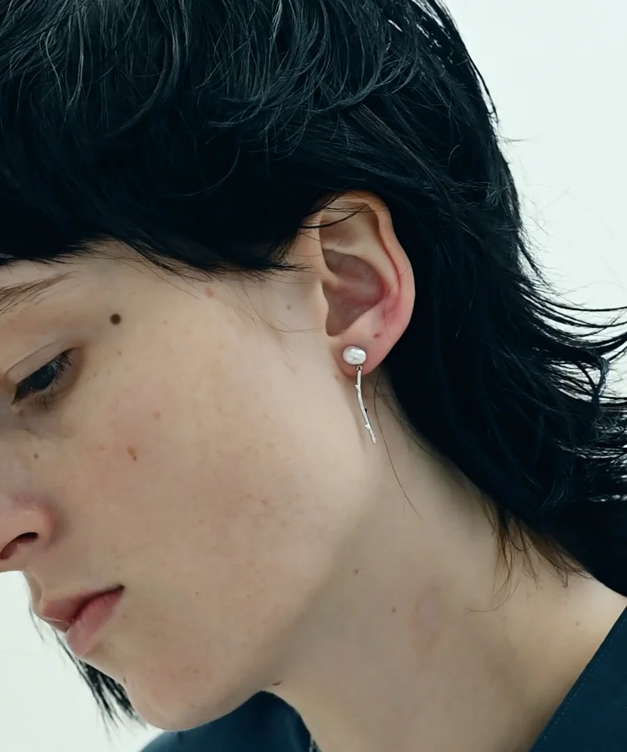 DILIGENCE PARLOUR / and cloud] Baroque Pearl 2way Pierce / Single  