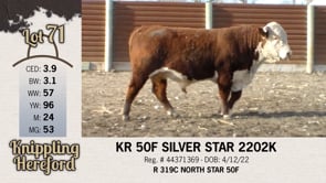 Lot #71 - KR 50F SILVER STAR 2202K