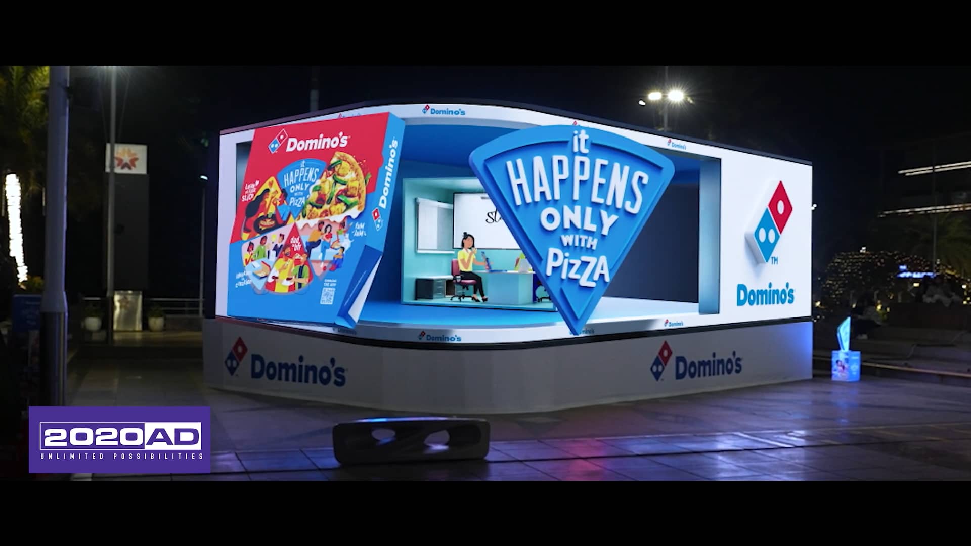 DOMINO'S REBRANDING - ANAMORPHIC LED SCREEN on Vimeo