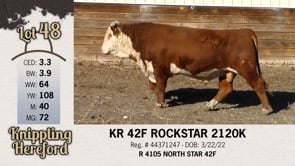 Lot #48 - KR 42F ROCKSTAR 2120K