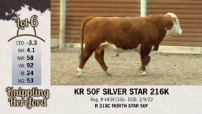 Lot #6 - KR 50F SILVER STAR 216K