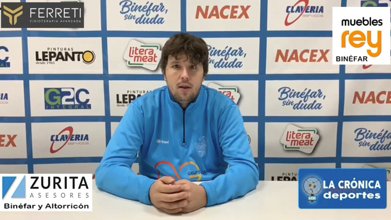 LUIS ARCAS (Entrenador CD Binéfar) Análisis de la temporada hasta el parón por La Navidad