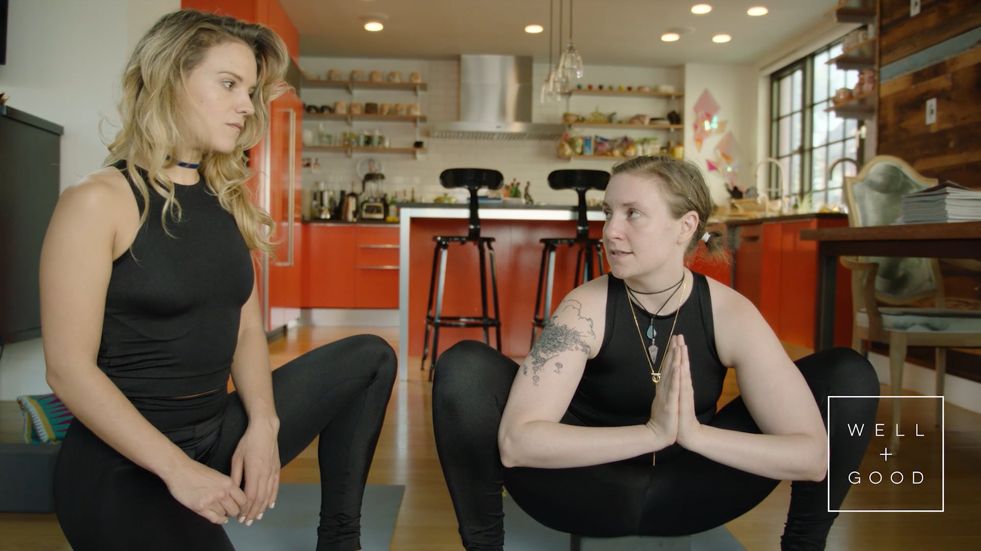 Well+Good | Lena Dunham | Malasana Squat