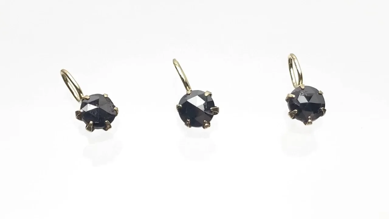 No.1255【K18】ブラックダイヤモンド ドロップカット ペンダントトップ No.1255【K18】ブラックダイヤモンド ドロップカット ペンダント