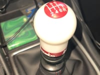 Boomba Racing 270g Weighted Delrin Shift Knob White w/ Red