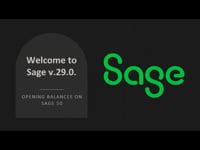 Sage Payroll: Opening balances on Sage 50