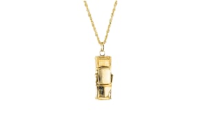 C. 1970 Vintage 14kt Yellow Gold Car Pendant Necklace