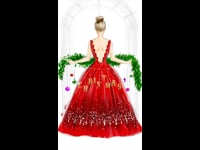 Christmas Gown : Customizable Fashion Art Stamps x Compact Art Box