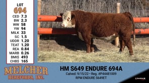 Lot #694 - HM S649 ENDURE 694A
