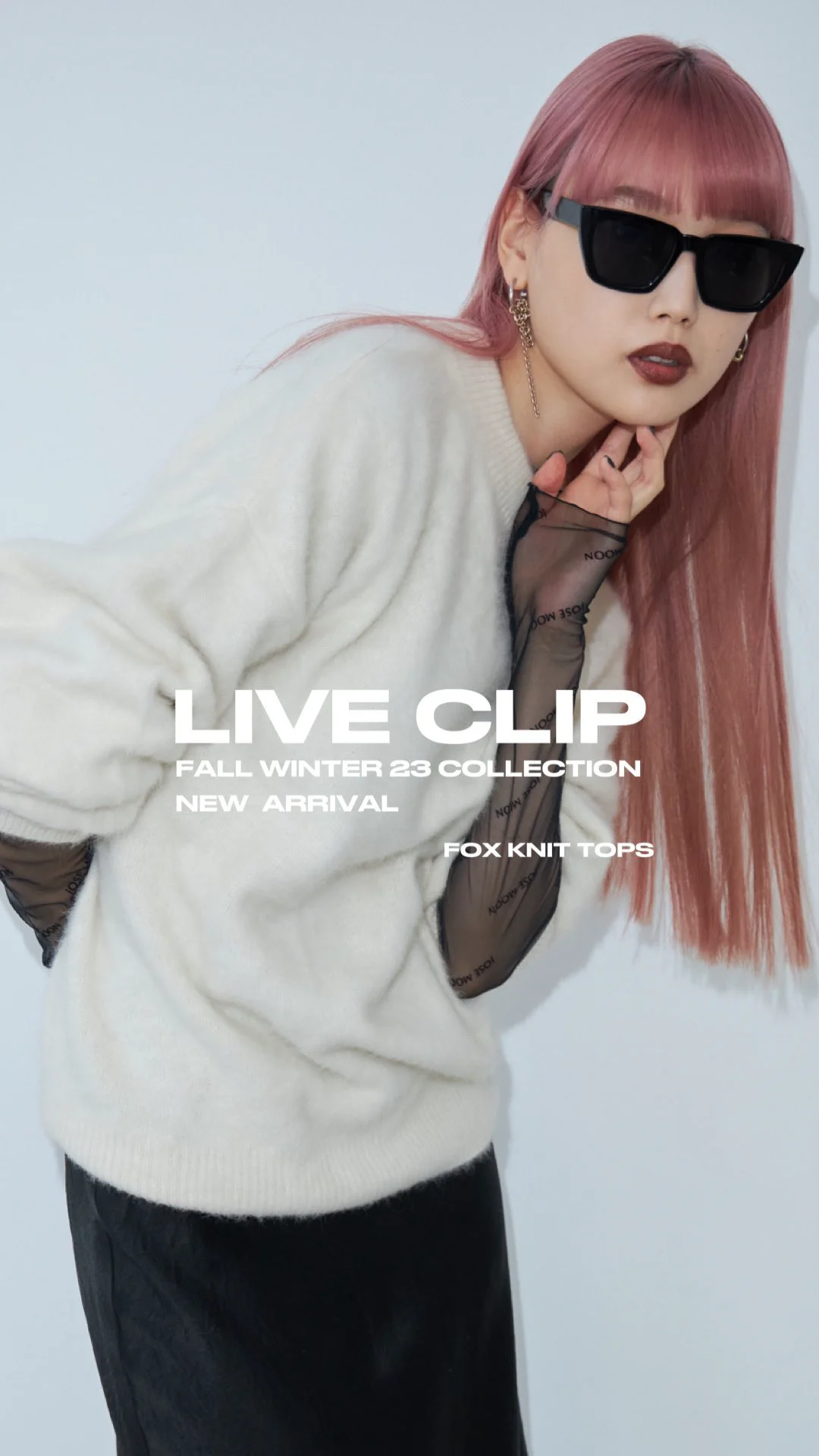 FOX KNIT TOPS(F WHITE): TOPSjosemoon FOX KNIT TOPS(F WHITE): TOPSjosemoon
