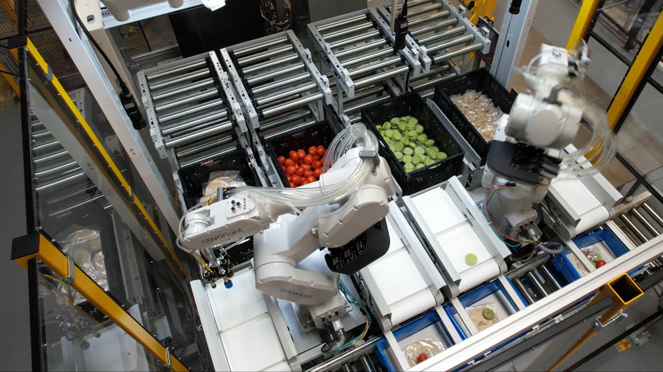 AI-powered robots kitting meals