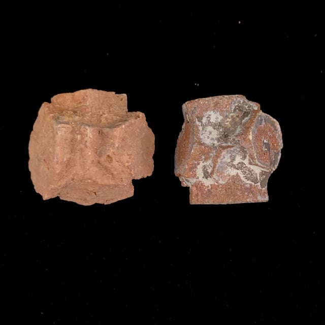 Aragonite PLUS Copper pseudomorph after Aragonite (two piece before and after set)