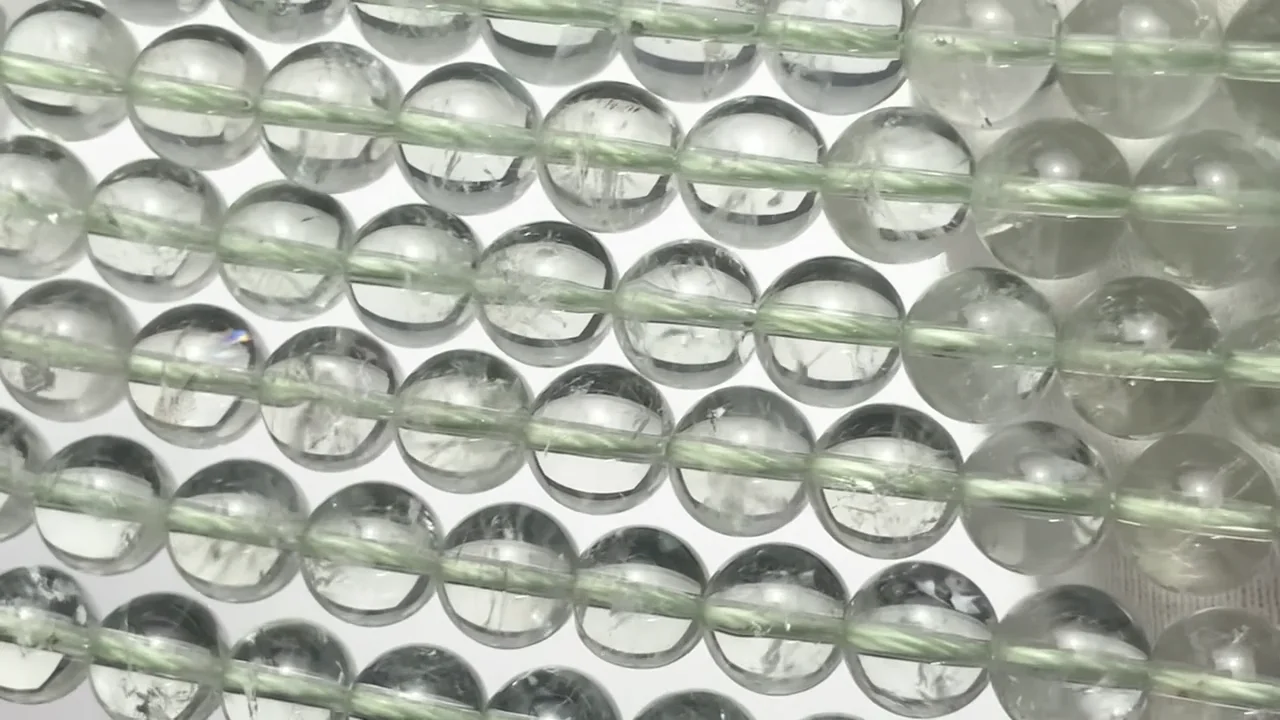 グリーンアメジスト ラウンド8mm 半連/1連｜天然石ビーズの卸問屋