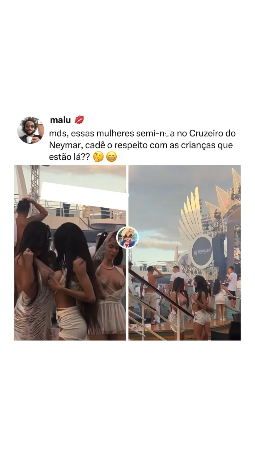 MC Pipokinha aparece seminua com amigas no cruzeiro do Neymar