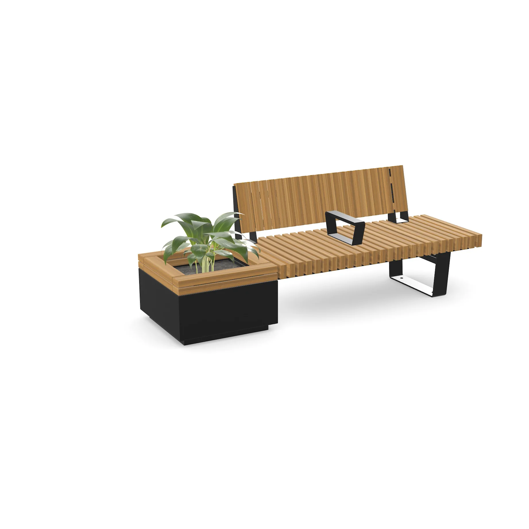 RailRoad Integrated Seat & Planter | Furnitubes