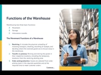 Module 01: Warehouse Operations and Responsibilities
