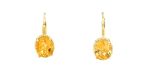 3.60 ct. t.w. Citrine Drop Earrings in 18kt Gold Over Sterling