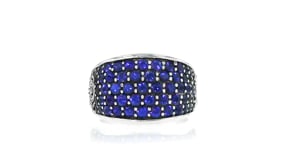C. 2000 Vintage Mens David Yurman 5.50 ct. t.w. Sapphire Ring in Sterling Silver