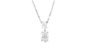 2.00 ct. t.w. Oval Lab-Grown Diamond Pendant Necklace in 14kt White Gold
