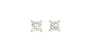 1.00 ct. t.w. Princess-Cut Lab-Grown Diamond Stud Earrings in 14kt Yellow Gold