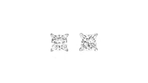 1.00 ct. t.w. Princess-Cut Lab-Grown Diamond Stud Earrings in 14kt White Gold