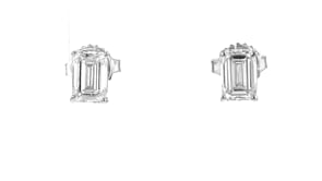 2.00 ct. t.w. Emerald-Cut Lab-Grown Diamond Stud Earrings in 14kt White Gold