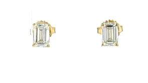 2.00 ct. t.w. Emerald-Cut Lab-Grown Diamond Stud Earrings in 14kt Yellow Gold