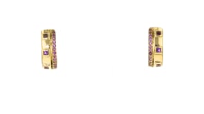 40 ct. t.w. Amethyst Hoop Earrings in 14kt Yellow Gold