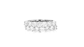2.00 ct. t.w. Lab-Grown Diamond Two-Row Ring in 14kt White Gold