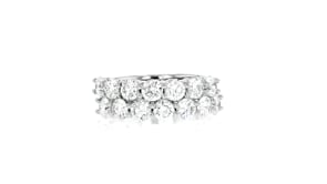 3.00 ct. t.w. Lab-Grown Diamond Two-Row Ring in 14kt White Gold