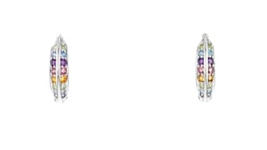 50 ct. t.w. Multi-Gemstone Hoop Earrings in Sterling Silver