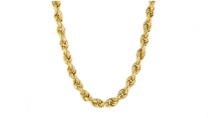 8mm 18kt Gold Over Sterling Rope-Chain Necklace
