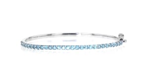 2.30 ct. t.w. Swiss Blue Topaz Bangle Bracelet in Sterling Silver