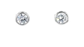 2.40 ct. t.w. Bezel-Set CZ Jewelry Set Pendant Necklace and Stud Earrings in Sterling Silver