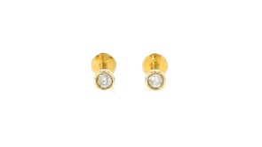 10 ct. t.w. Bezel-Set Diamond Flat-Back Stud Earrings in 14kt Yellow Gold