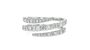 1.00 ct. t.w. Diamond Spiral Bypass Ring in Sterling Silver