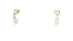 3-3.5mm Cultured Pearl C-Hoop Earrings in 14kt Yellow Gold