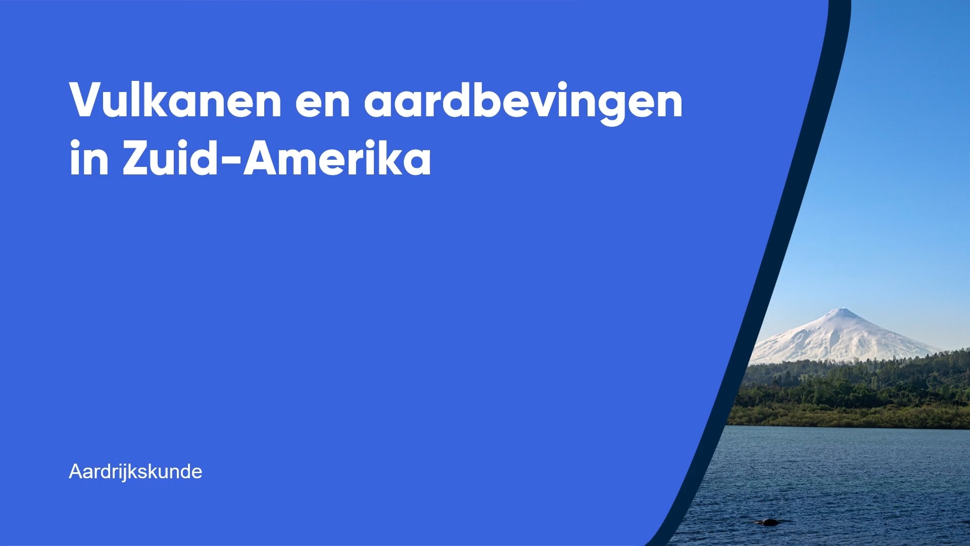 Vulkanen en aardbevingen in Zuid-Amerika