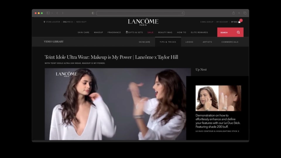 Preview image for video LANCOME_Make_Up_WEBSITEMOCKUP