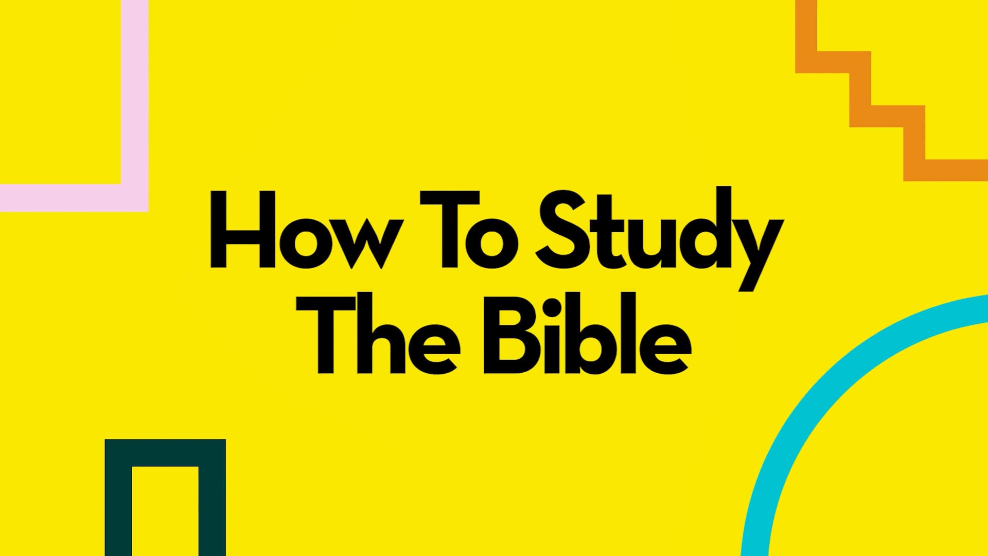 Introduction To Bible Study