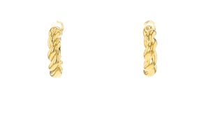 Italian 18kt Gold Over Sterling Twisted Huggie Hoop Earrings
