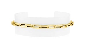 Italian 14kt Yellow Gold Paper Clip Link Bracelet