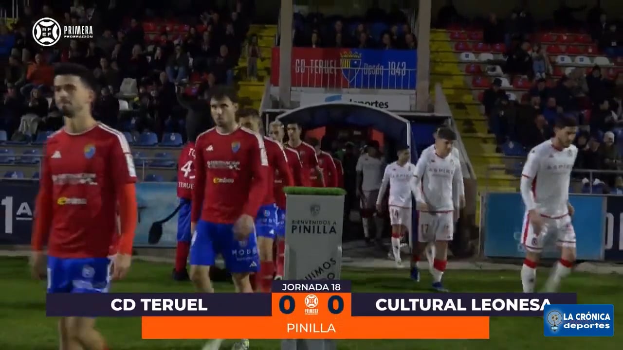 (RESUMEN) CD Teruel 0-0 Cultural Leonesa / Jor. 18 - Primera Rfef / Fuente: YouTube Rfef